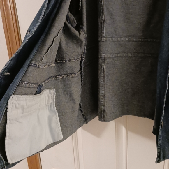 💜 Blue Jean Jacket. Women plus size with stretch. Size 22W-24W - Picture 5 of 8